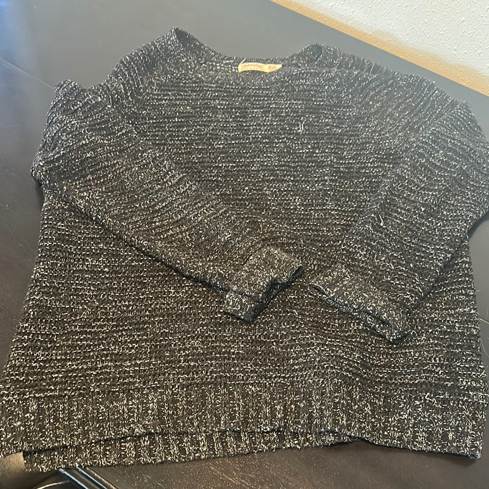 Cozy Black and White Knit Sweater